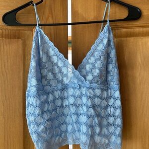 Y2K Joe Boxer Blue Lace Cami NWT